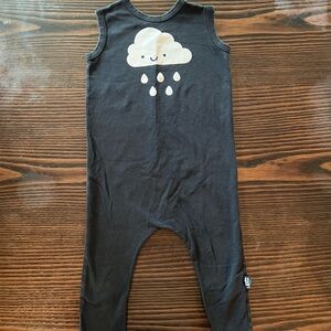 Whistle & Flute Organic Cotton Romper Kawaii Cloud Size 3-4